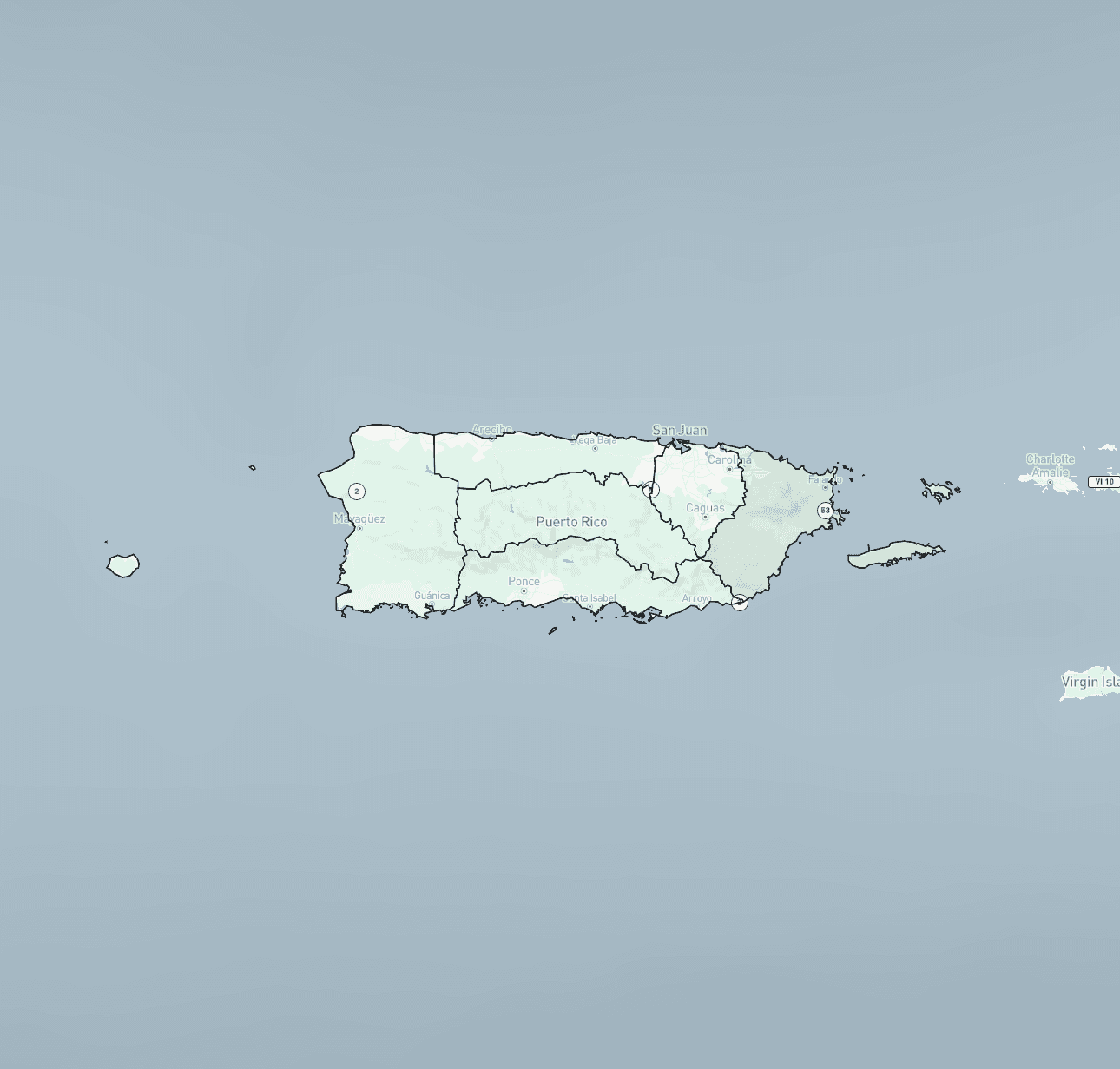 Map of Puerto Rico
